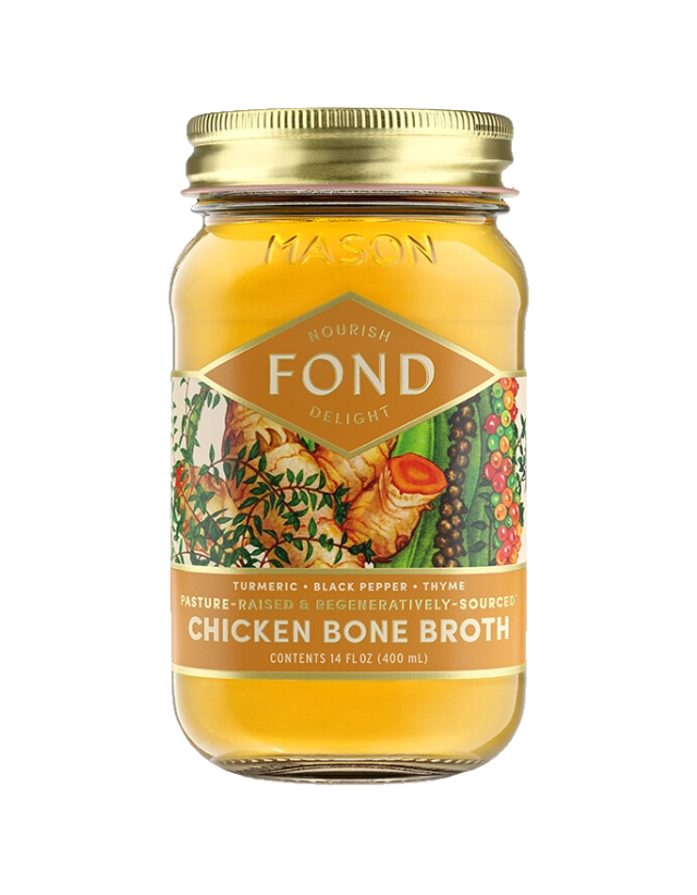 Regenerative, Pasture-Raised Chicken Bone Broth - Turmeric & Black Pepper