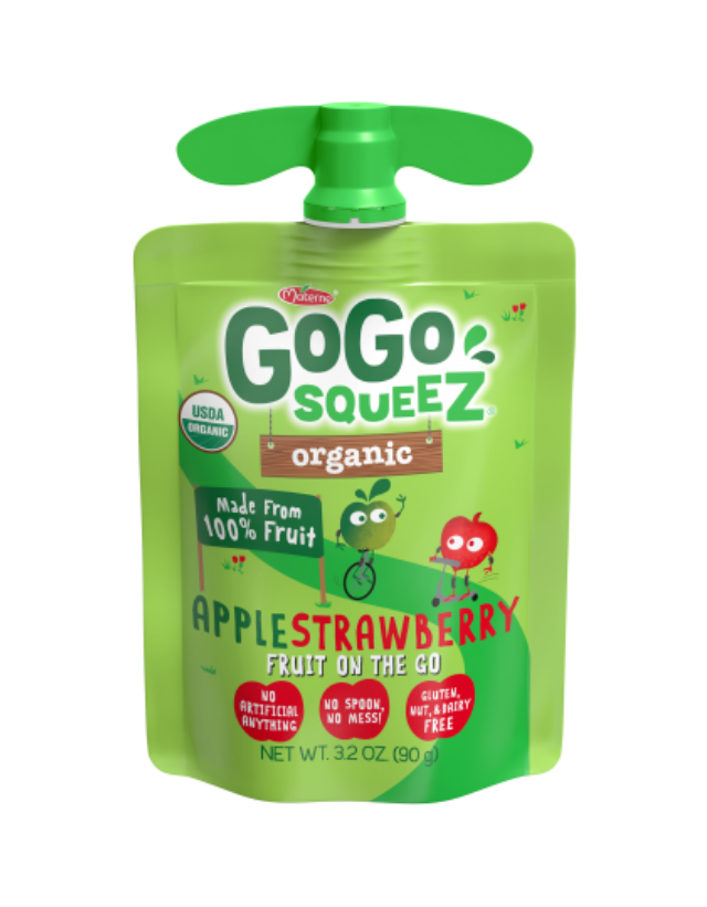 Organic Apple Strawberry Fruit Sauce