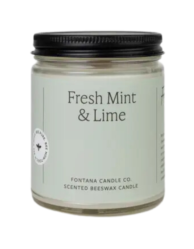 Fresh Mint & Lime Essential Oil Jar Candle