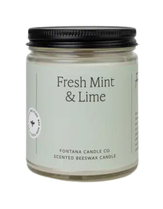 Fresh Mint & Lime Essential Oil Jar Candle