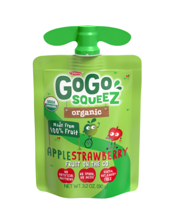 Organic Apple Strawberry Fruit Sauce