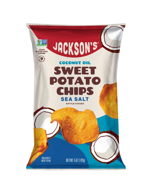 Sea Salt Sweet Potato Chips with Coconut Oil